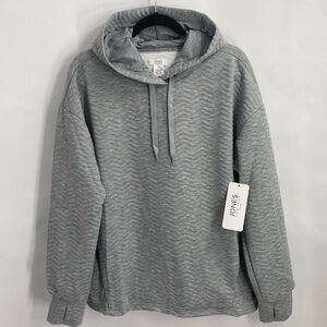 Jones New York Gray Hoodie Sweatshirt